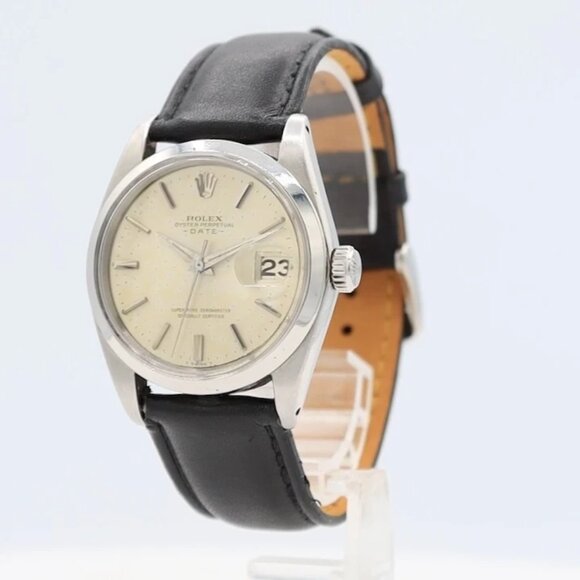 Vintage 34mm Rolex 1500 Date Men's Automatic Wristwatch Swiss Stainless Steel - Picture 1 of 5